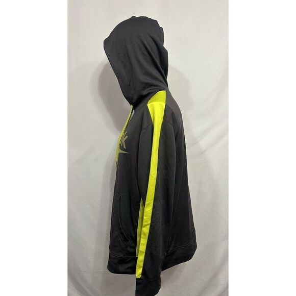 Reebok Sweatshirt Hoodie Men Medium M Long Sleeve Drawstring Pocket Graphic Gray - Picture 3 of 9